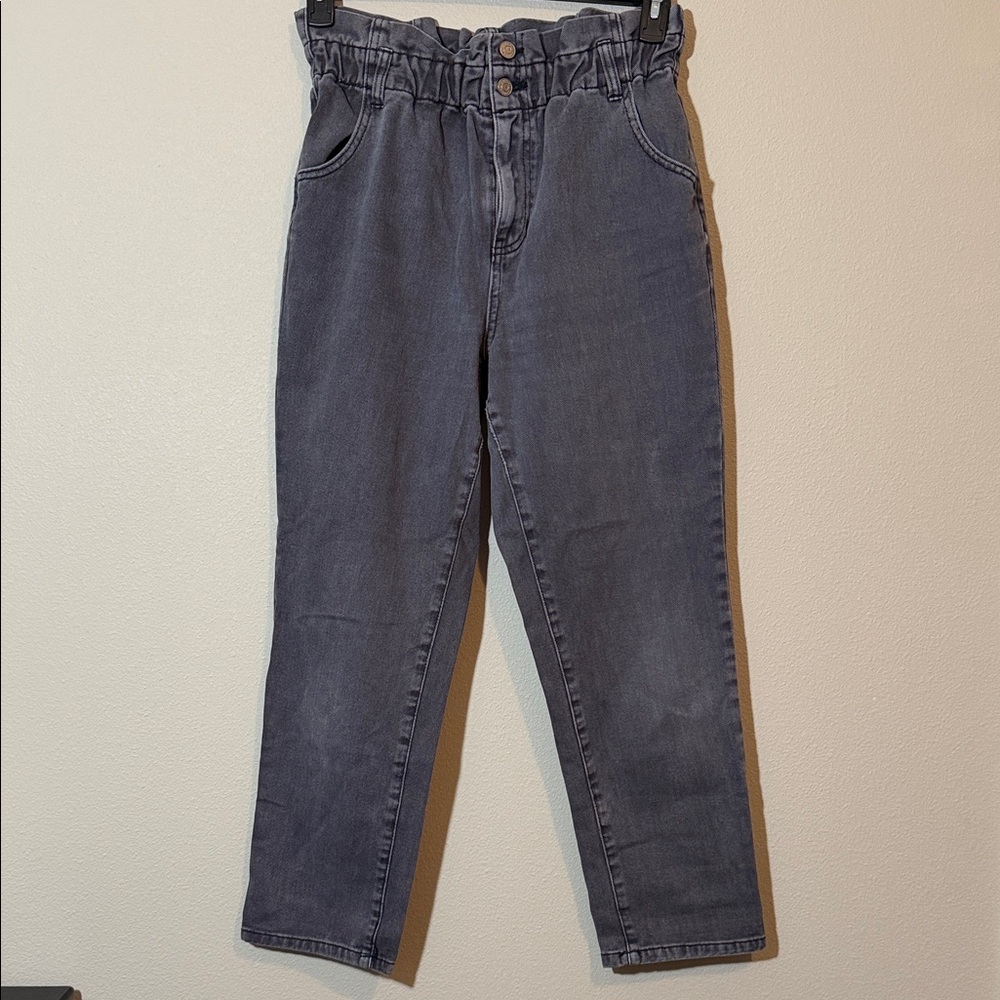 PacSun, Mom Jeans Paperbag Waist Gray Jeans, size 28